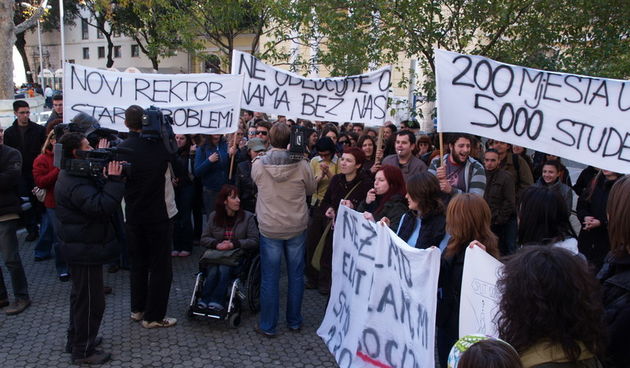 Studentski prosvjed, Zadar 5.12.2007.
