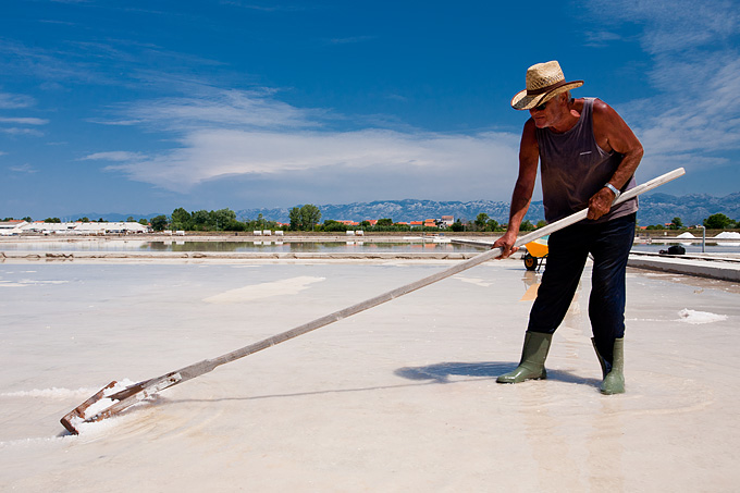 Solana Nin, berba soli, foto: Leo Banić