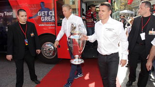 Tarik Filipović, Mila Horvat i Renata Sopek na predstavljanju trofeja Lige prvaka Tarik Filipović, Mila Horvat i Renata Sopek na predstavljanju trofeja Lige prvaka