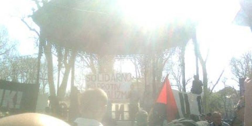 Više stotina prosvjednika protiv kapitalizma u centru Zagreba, foto: Index Više stotina prosvjednika protiv kapitalizma u centru Zagreba, foto: Index