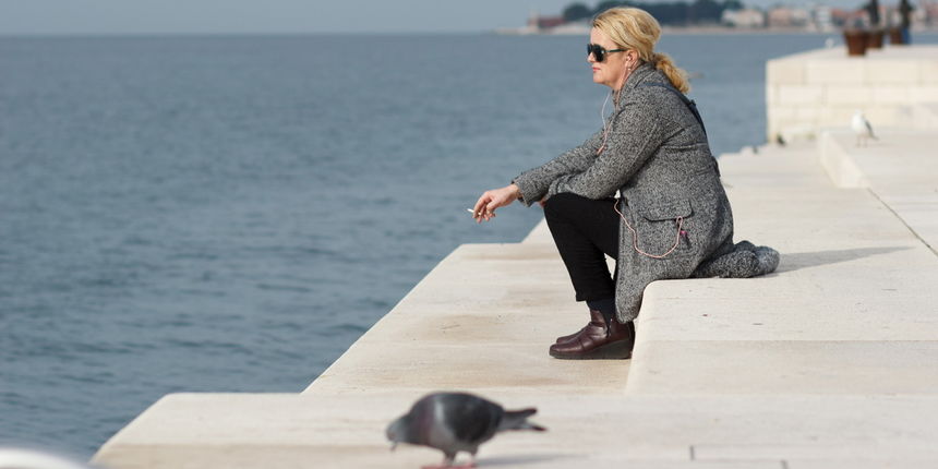 Đir po gradu, petak 26. siječnja 2018., Pozdrav suncu, Morske orgulje, cigareta, pušenje, osamljenost, opuštanje, dhmz