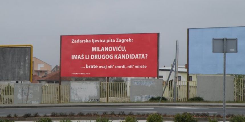 Plakati s molbom Milanoviću stavljeni pa ubrzo maknuti, foto: VL