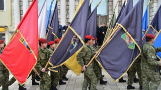 Svečani mimohod postrojbi u povodu proslave 23. obljetnice VRO Maslenica. Foto: Iva Perinčić