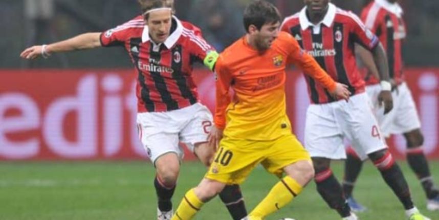 Massimo Ambrosini i Lionel Messi, foto: acmilan.com Massimo Ambrosini i Lionel Messi, foto: acmilan.com
