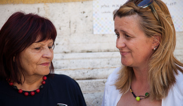 Udruga Žene u domovinskom ratu Zadar na Narodnom trgu, foto: Darko Belančić