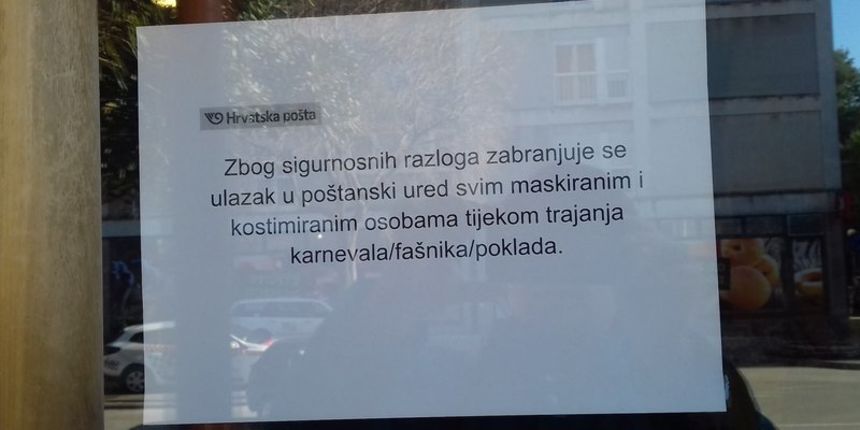 Natpis na pošti