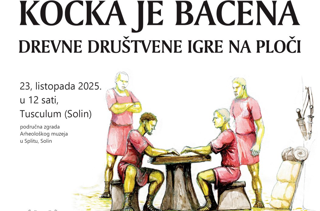 Muzej antičkog stakla u Zadru s izuzetnim zadovoljstvom najavljuje četvrto međumuzejsko gostovanje izložbe „Kocka je bačena: drevne društvene igre na ploči“ koja će se otvoriti u četvrtak, 23. listopada 2025. u 12,00 sati u Priručnoj zbirci i lokalitetu Salona.